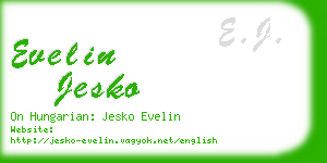 evelin jesko business card